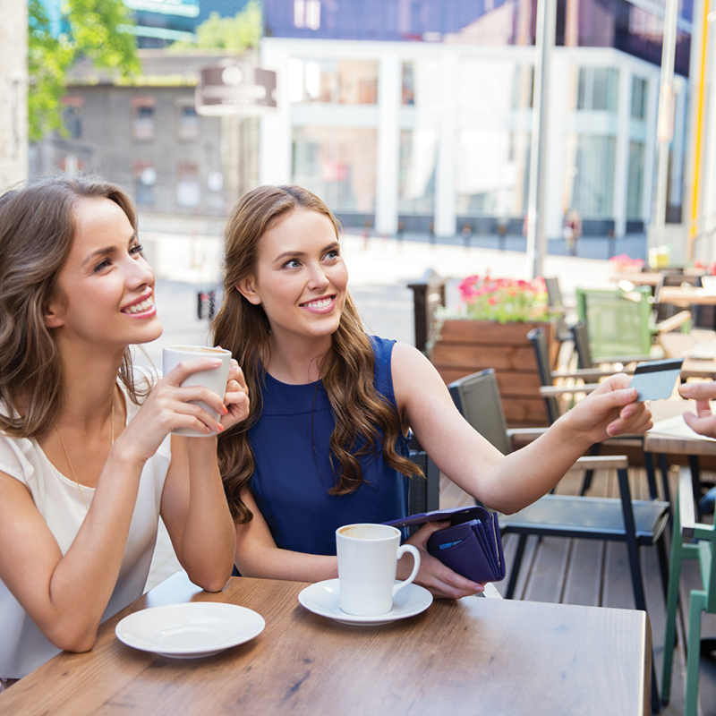 Friends having coffee