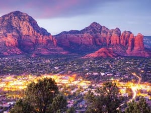 Local credit union suggests Sedona as an easy getaway.
