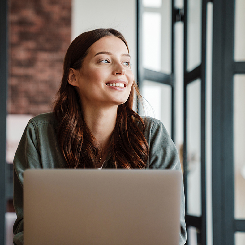 Woman on computer